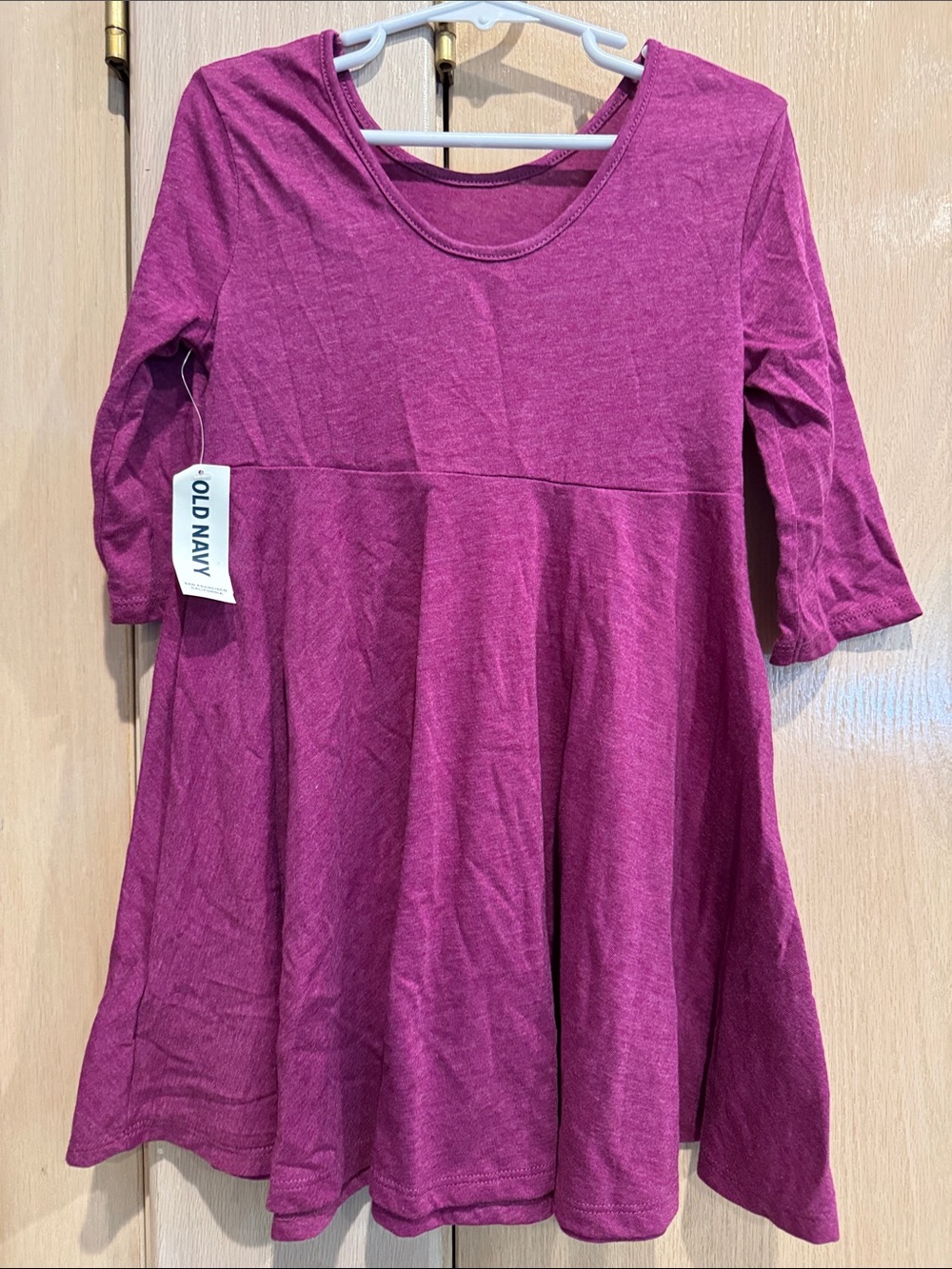 Old Navy Magenta Knit Swing Dress